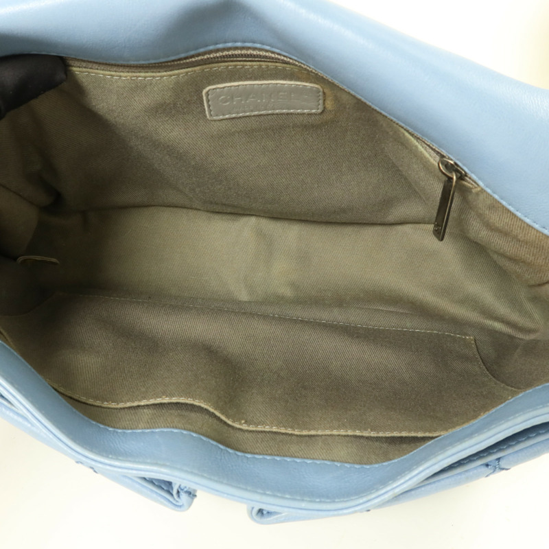 CHANEL 牛皮皮革Matelasse Chain Shoulder銀扣肩背袋-6