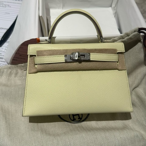 爱马仕 Mini Kelly II 二代（Jaune Milton 米尔顿黄）