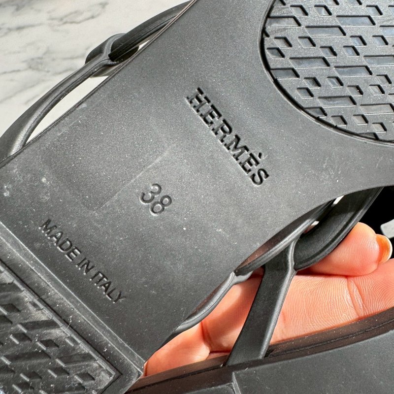 ❤️超級新 Hermes 黑色豬鼻子涼鞋38-8
