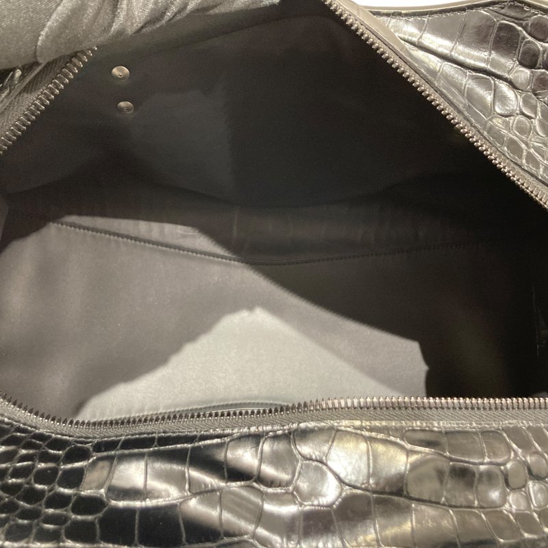 BALENCIAGA 巴黎世家 MEDIUM NEO CLASSIC 機車包 手提包 肩背包 鱷魚皮壓紋 黑色 黑釦-13