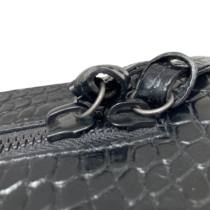 BALENCIAGA 巴黎世家 MEDIUM NEO CLASSIC 機車包 手提包 肩背包 鱷魚皮壓紋 黑色 黑釦-22