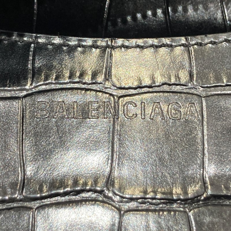 BALENCIAGA 巴黎世家 MEDIUM NEO CLASSIC 機車包 手提包 肩背包 鱷魚皮壓紋 黑色 黑釦-23