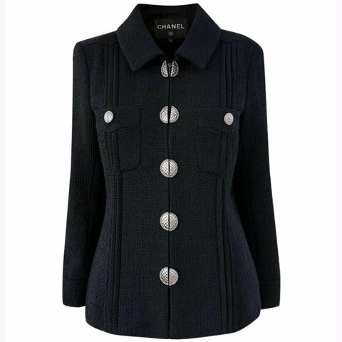 Chanel 2017 春度假系列（Paris-Cuba Collection） 黑色粗花呢外套