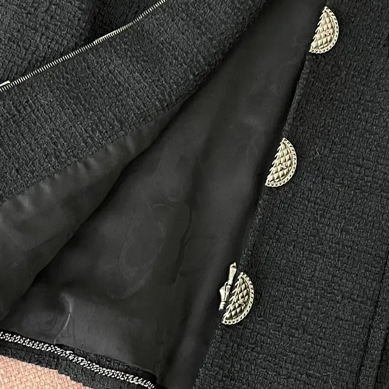 Chanel 2017 春度假系列（Paris-Cuba Collection） 黑色粗花呢外套-5