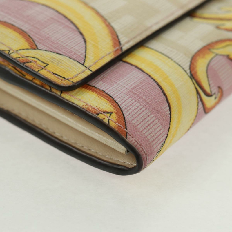 【日本直送】FENDI 鏈條錢包 Fendace Versace 聯名款 PVC 粉紅色金色 正品 BA10530SAV-14