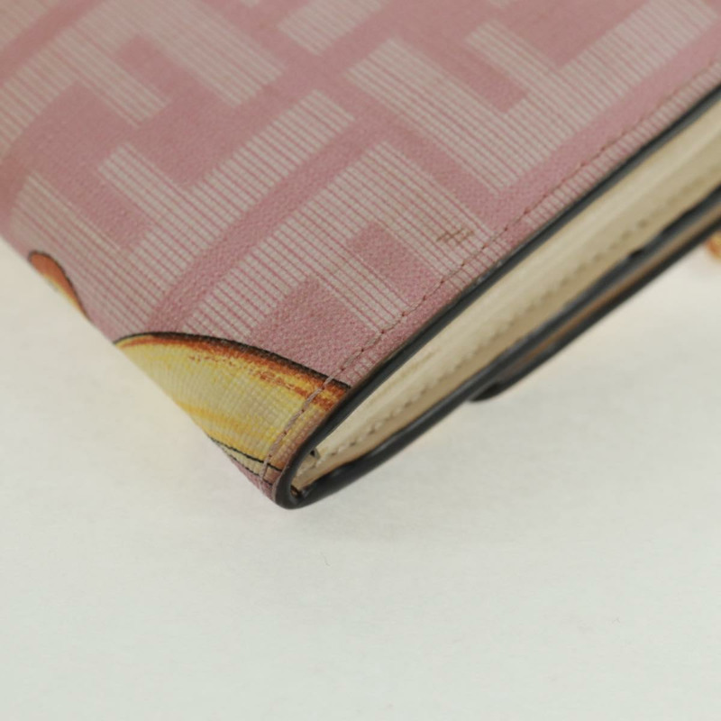 【日本直送】FENDI 鏈條錢包 Fendace Versace 聯名款 PVC 粉紅色金色 正品 BA10530SAV-17