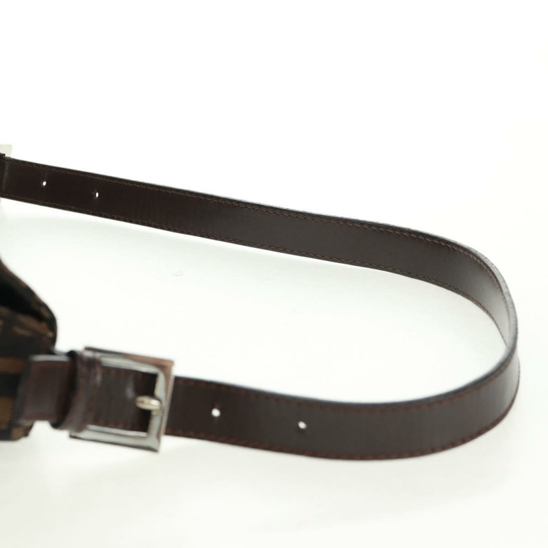 【日本直送】FENDI Zucca帆布Mamma Baguette單肩包 黑色 棕色 銀色 正品 170787V-8