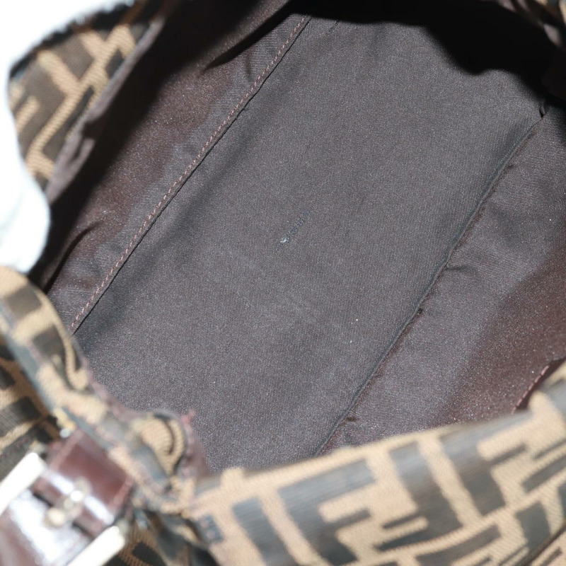 【日本直送】FENDI Zucca帆布Mamma Baguette單肩包 黑色 棕色 銀色 正品 170787V-10