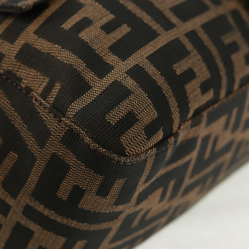 【日本直送】FENDI Zucca帆布Mamma Baguette單肩包 黑色 棕色 銀色 正品 170787V-13