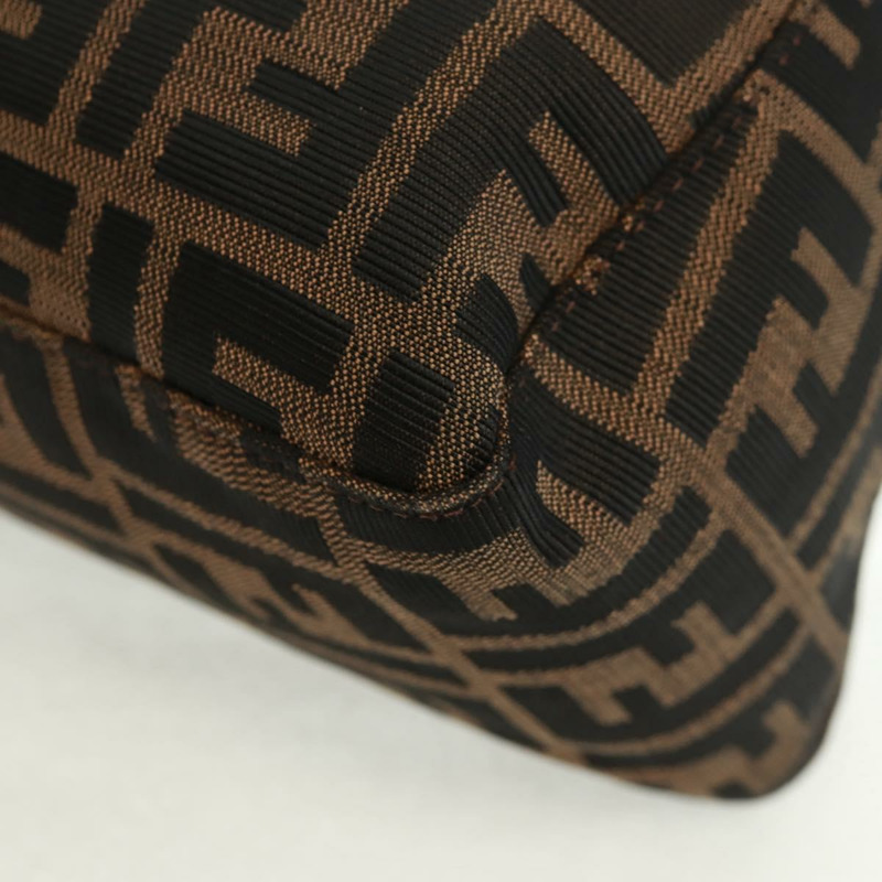 【日本直送】FENDI Zucca帆布Mamma Baguette單肩包 黑色 棕色 銀色 正品 170787V-16