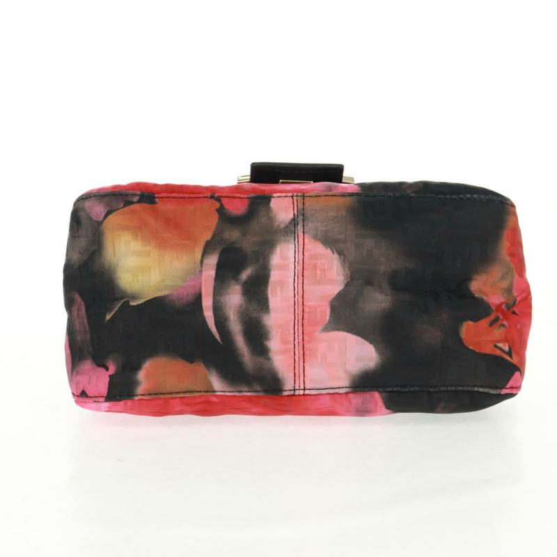 【日本直送】FENDI Zucchino帆布Mamma Baguette手袋 紅色金色 正品 170732SM-4