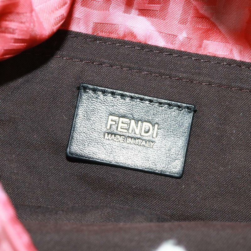 【日本直送】FENDI Zucchino帆布Mamma Baguette手袋 紅色金色 正品 170732SM-20