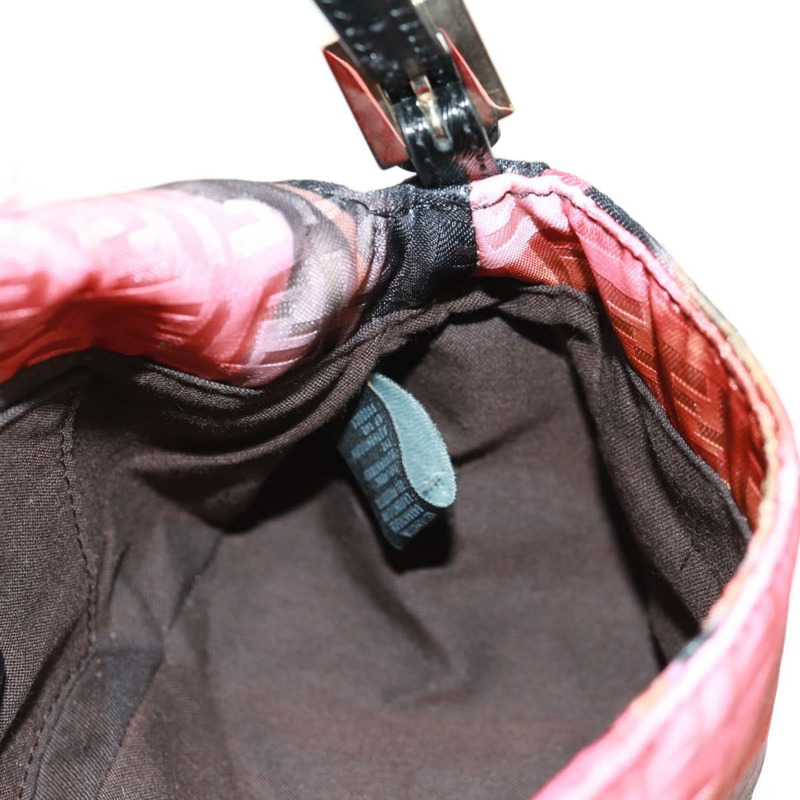 【日本直送】FENDI Zucchino帆布Mamma Baguette手袋 紅色金色 正品 170732SM-22