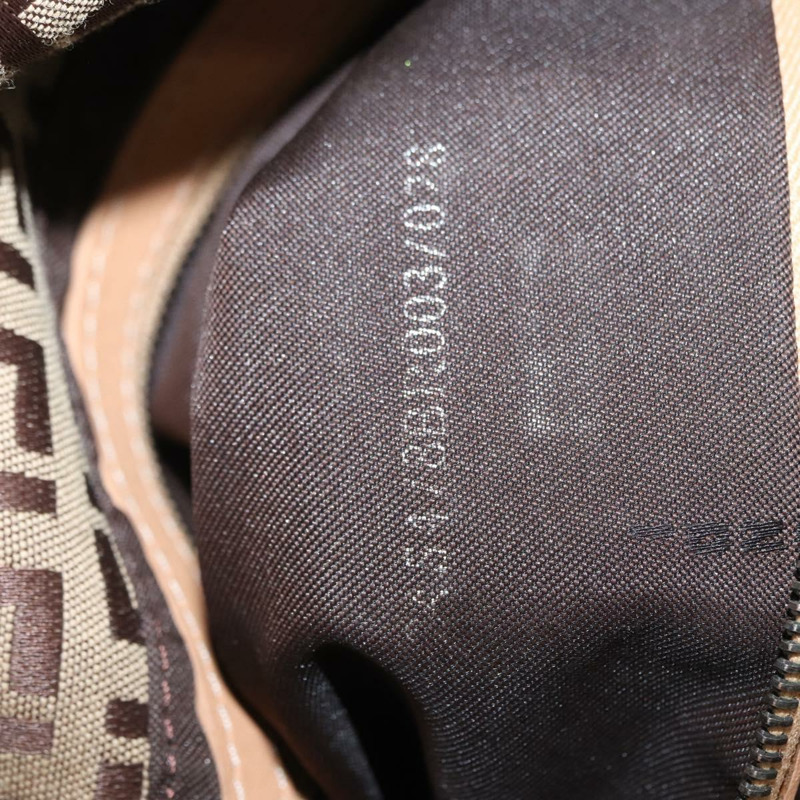 【日本直送】FENDI Zucchino 帆布 Mamma Baguette 單肩包 棕色 正品 fm5094V-11