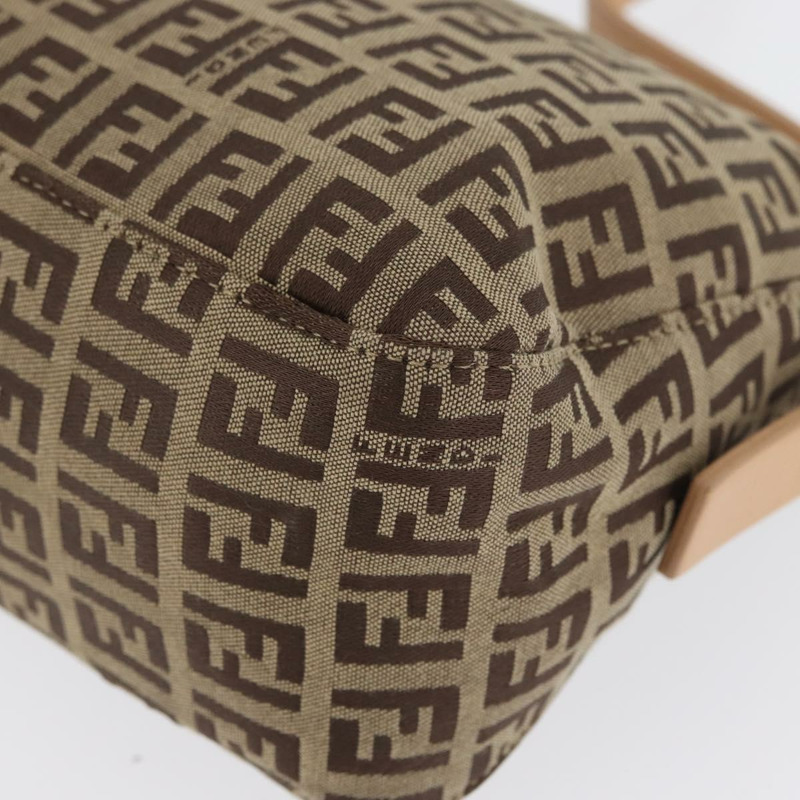 【日本直送】FENDI Zucchino 帆布 Mamma Baguette 單肩包 棕色 正品 fm5094V-16