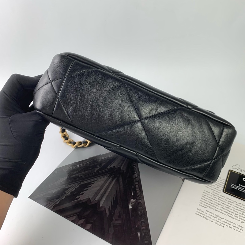 Chanel 19bag黑金小號-1