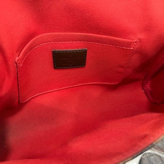 東區正精品㊣LV N41129 Favorite MM 咖啡色棋盤格金鍊翻蓋手提肩背斜背包 RZ6235-3