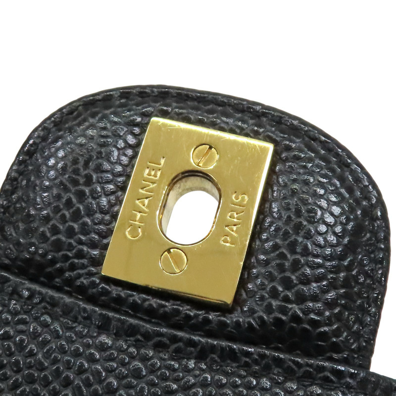 黑色 荔枝紋牛皮 Classic Flap 25 肩背包 金扣【CHANEL 香奈兒】 A01112-17