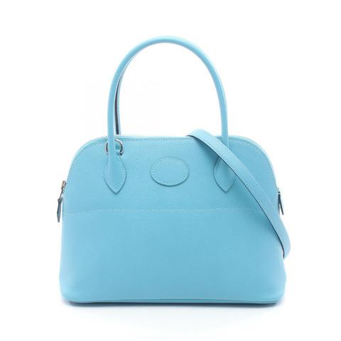 愛馬仕 Bolide 27 單肩手提包 D Epsom Blue du nord 二手女士 SHW