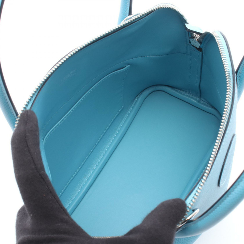 愛馬仕 Bolide 27 單肩手提包 D Epsom Blue du nord 二手女士 SHW-2