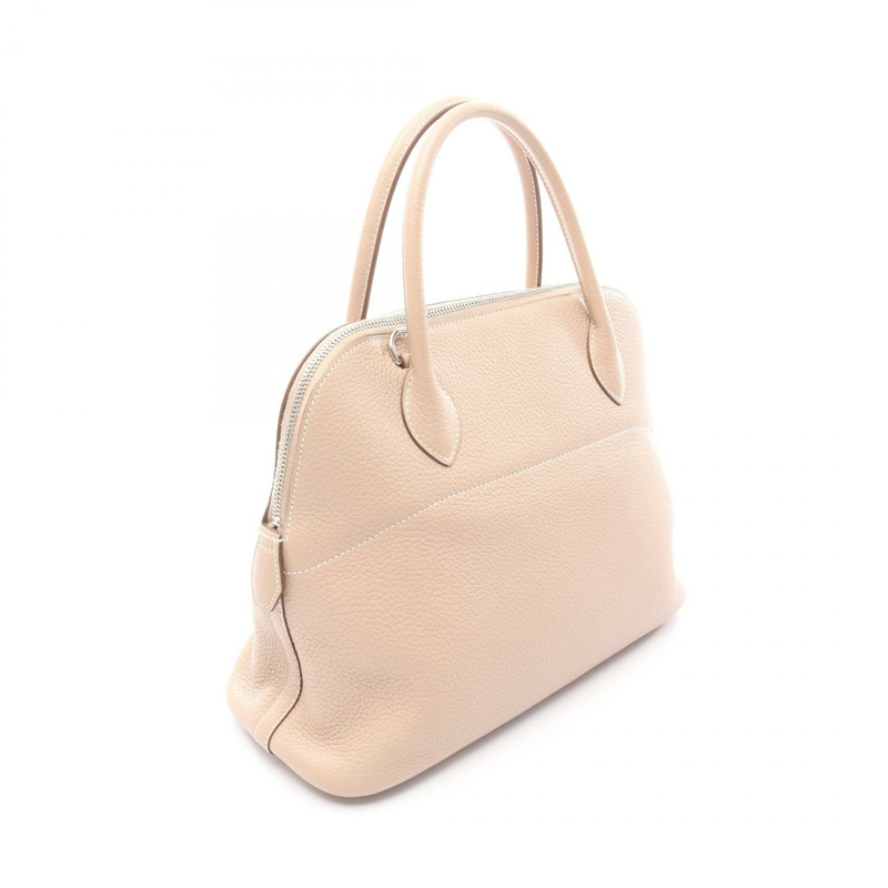 愛馬仕 Bolide 31 單肩手提包，Clemence 皮革，米色 Argile 五金配件，二手女款-1