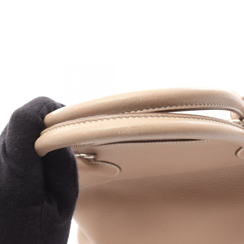 愛馬仕 Bolide 31 單肩手提包，Clemence 皮革，米色 Argile 五金配件，二手女款-7