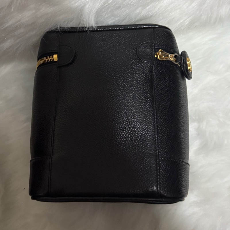 Chanel Vintage 荔枝紋牛皮雙C標誌手提化妝箱-6