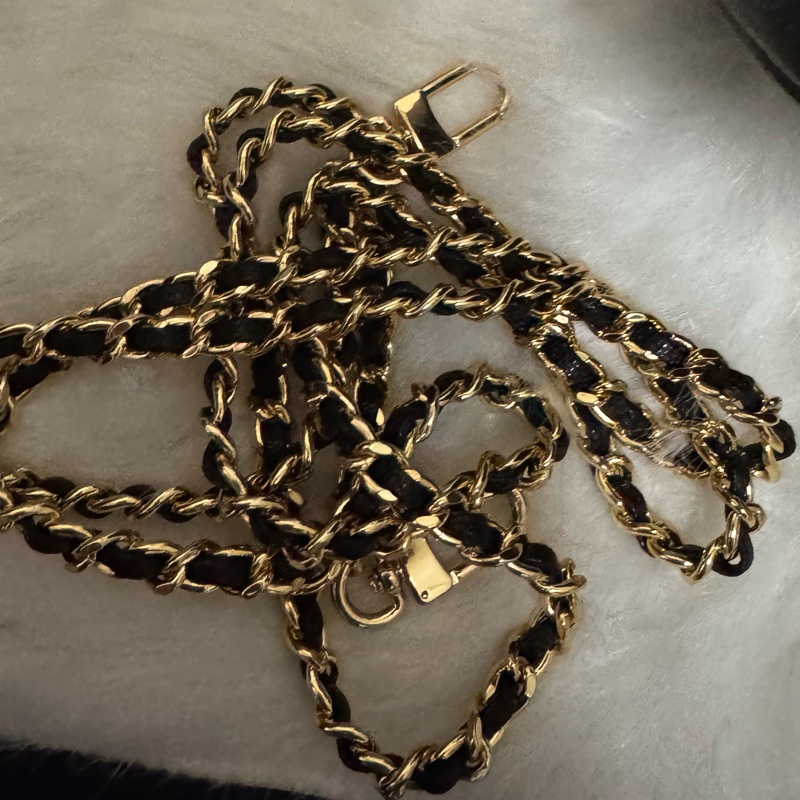 Chanel Vintage 荔枝紋牛皮雙C標誌手提化妝箱-11