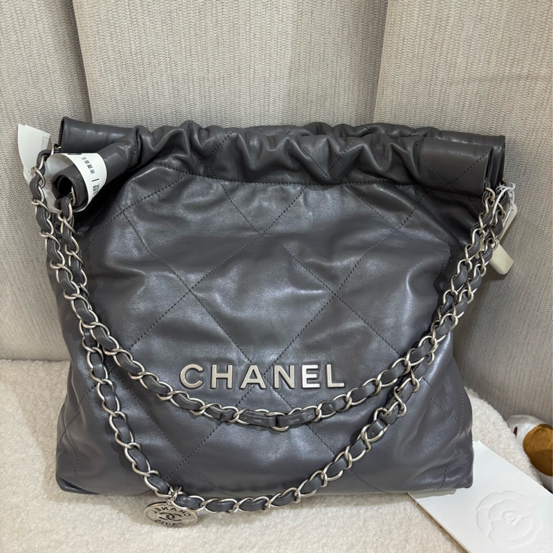 Chanel 22Bag small Grey 灰色小號垃圾袋-0