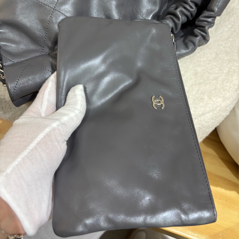 Chanel 22Bag small Grey 灰色小號垃圾袋-2