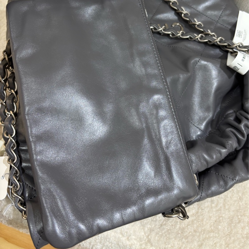 Chanel 22Bag small Grey 灰色小號垃圾袋-3