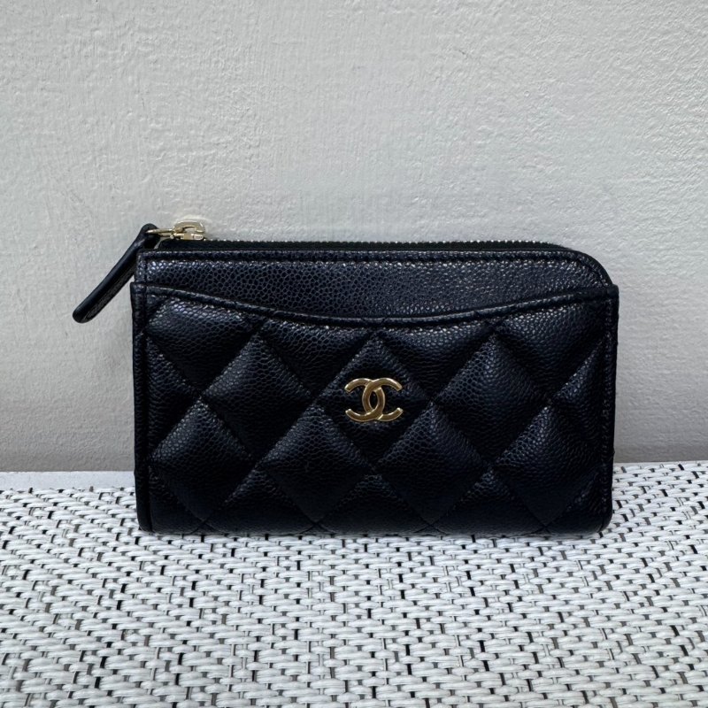CHANEL 經典金色L型卡包（芯片款)-0