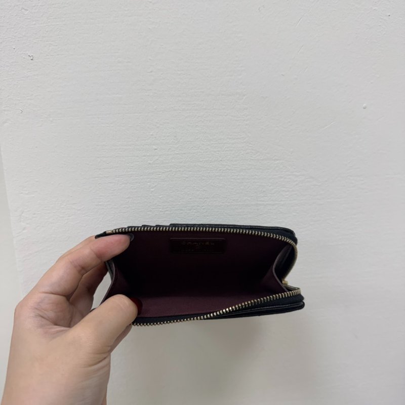 CHANEL 經典金色L型卡包（芯片款)-1