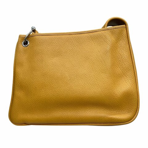 HERMES 愛馬仕 SAC MANILLE 馬尼拉肩背包 芥末黃 TC皮 銀釦