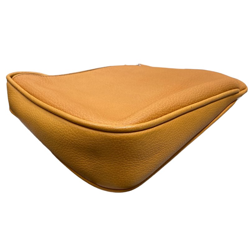 HERMES 愛馬仕 SAC MANILLE 馬尼拉肩背包 芥末黃 TC皮 銀釦-8