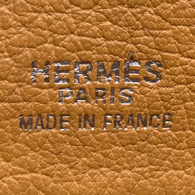 HERMES 愛馬仕 SAC MANILLE 馬尼拉肩背包 芥末黃 TC皮 銀釦-11