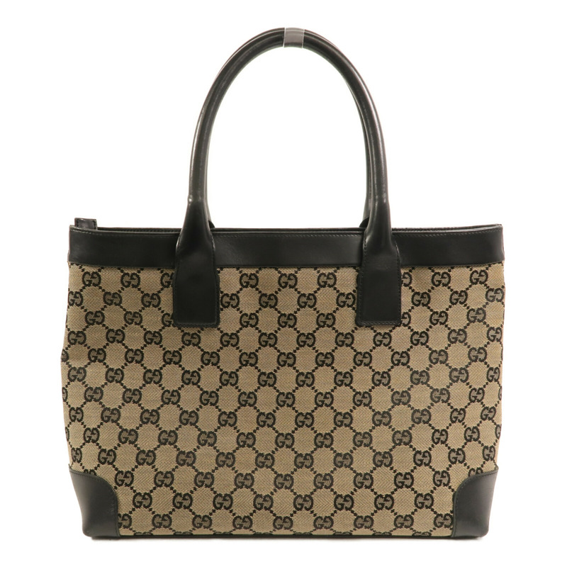GUCCI 帆布Tote Bag金扣手挽袋-1