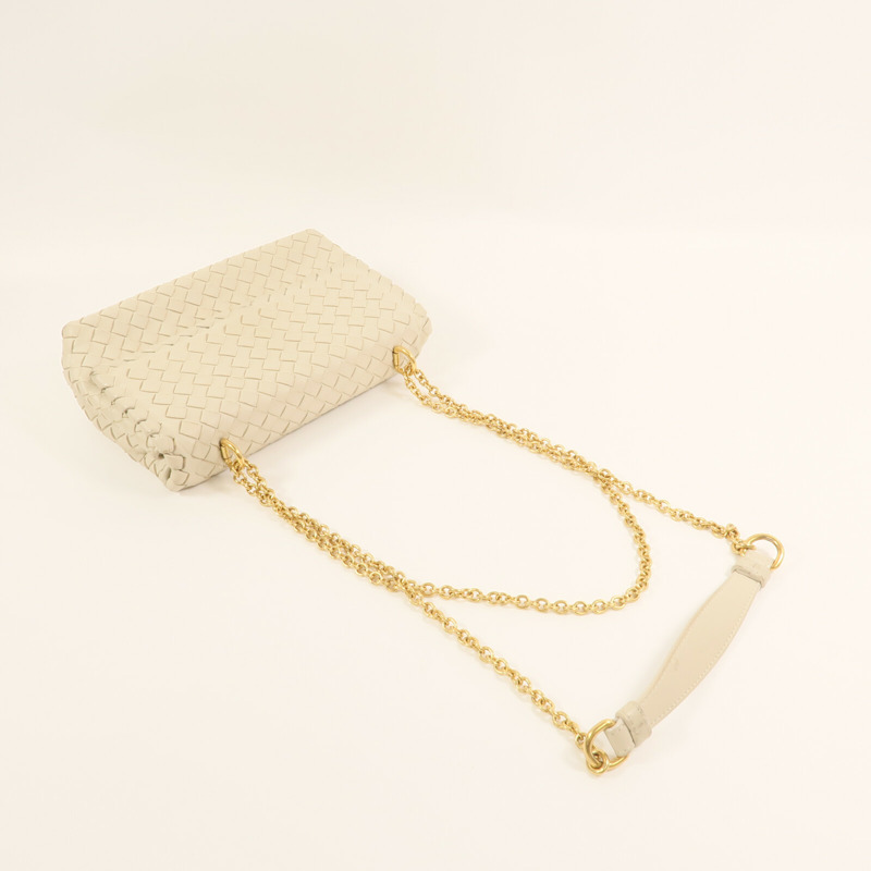 BOTTEGA VENETA 羊皮皮革Second Bag金扣鏈帶肩背袋-3
