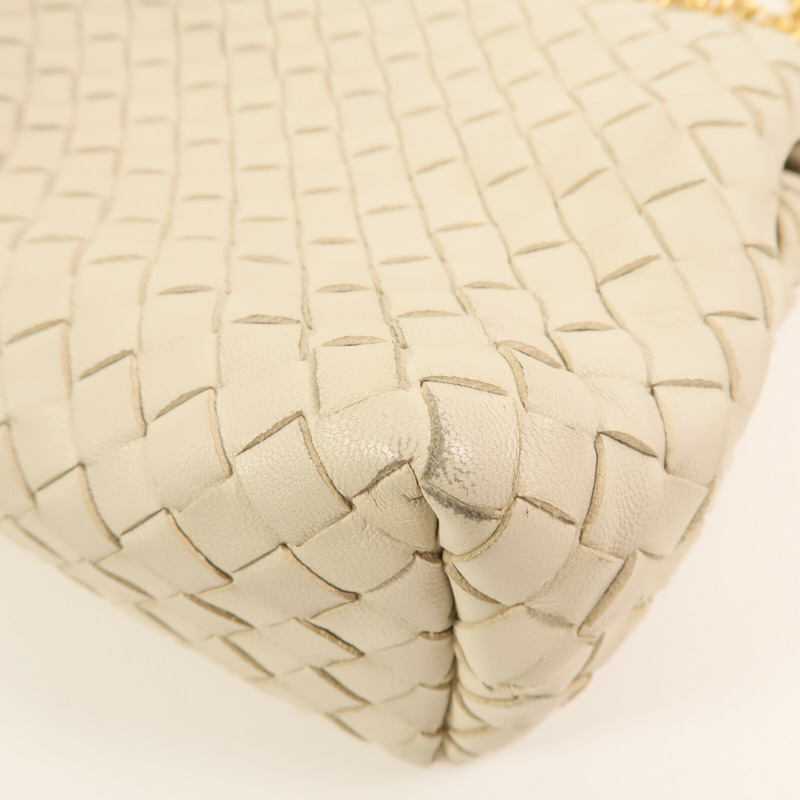 BOTTEGA VENETA 羊皮皮革Second Bag金扣鏈帶肩背袋-7