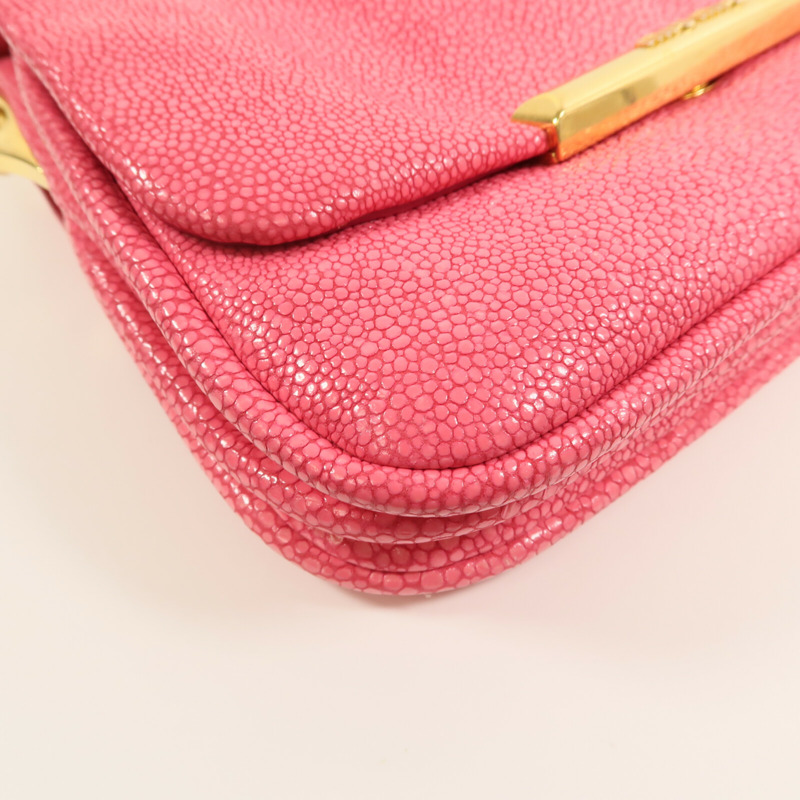 Miu Miu 牛皮皮革Shoulder Bag金扣鏈帶肩背袋-6