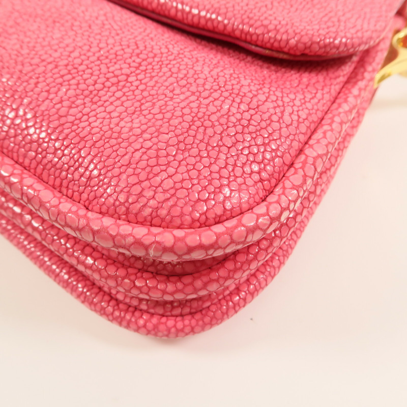 Miu Miu 牛皮皮革Shoulder Bag金扣鏈帶肩背袋-7