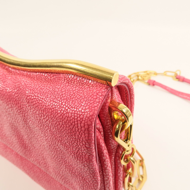 Miu Miu 牛皮皮革Shoulder Bag金扣鏈帶肩背袋-9