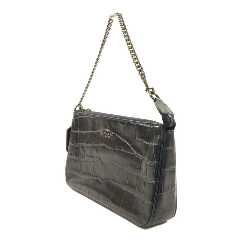 COACH 牛皮皮革Chain Shoulder鏈帶肩背袋-2