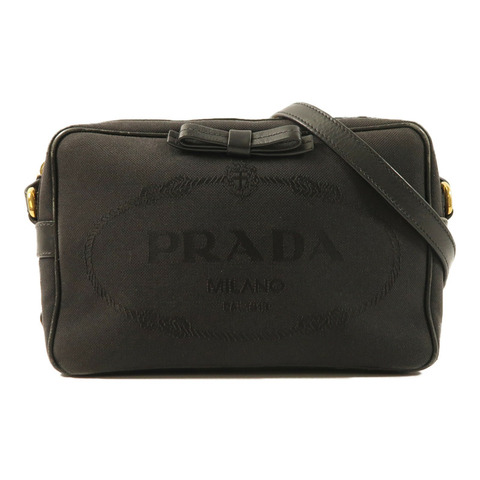 PRADA 帆布Shoulder Bag金扣肩背袋
