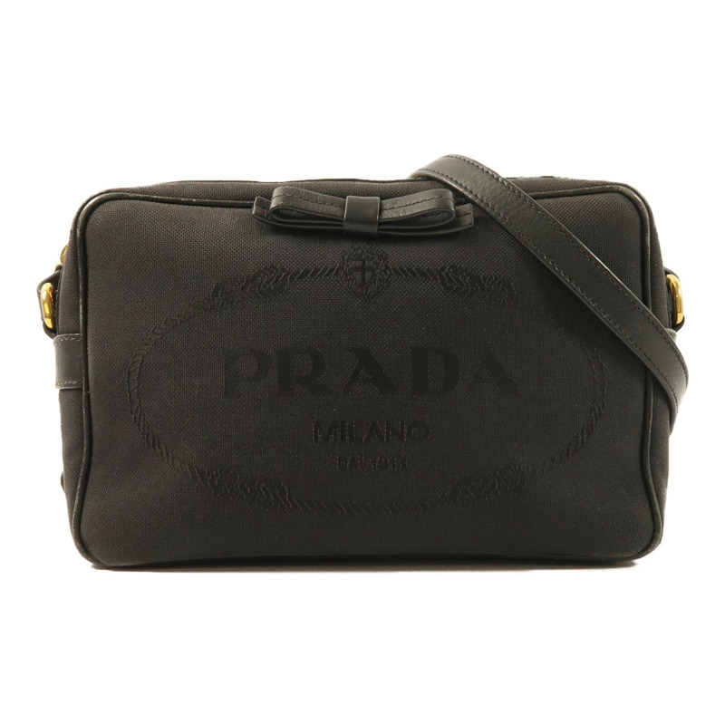 PRADA 帆布Shoulder Bag金扣肩背袋-0