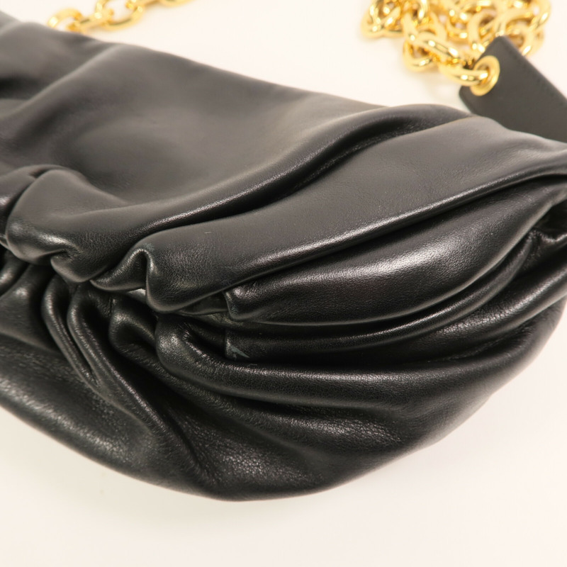 BOTTEGA VENETA 羊皮皮革Belt Chain Shoulder金扣鏈帶肩背袋-5