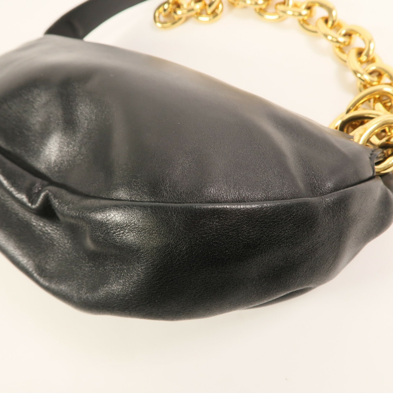 BOTTEGA VENETA 羊皮皮革Belt Chain Shoulder金扣鏈帶肩背袋-7