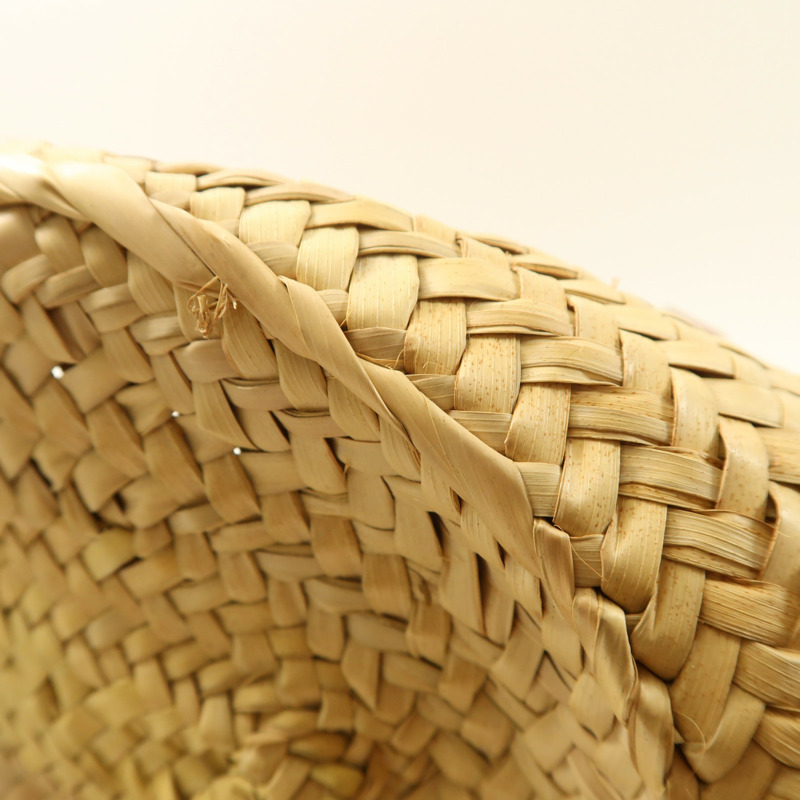 LOEWE Raffia Leather Trimmed Basket Bag銀扣肩背袋-9