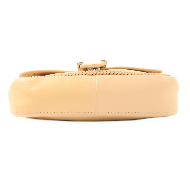 Longchamp 牛皮皮革Chain Shoulder銀扣鏈帶肩背袋-3