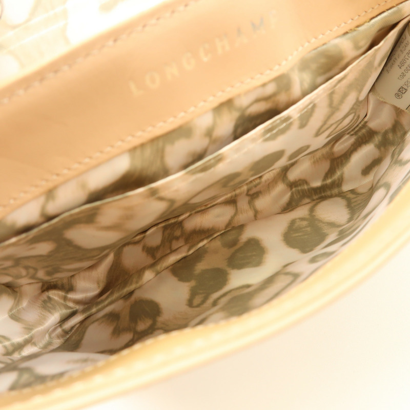 Longchamp 牛皮皮革Chain Shoulder銀扣鏈帶肩背袋-4